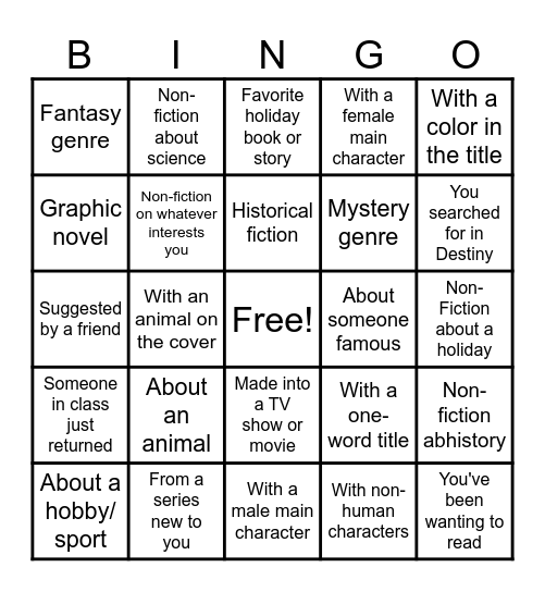 Reading Is Fun! Read a book.. Bingo Card