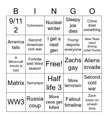 2025 Bingo Card