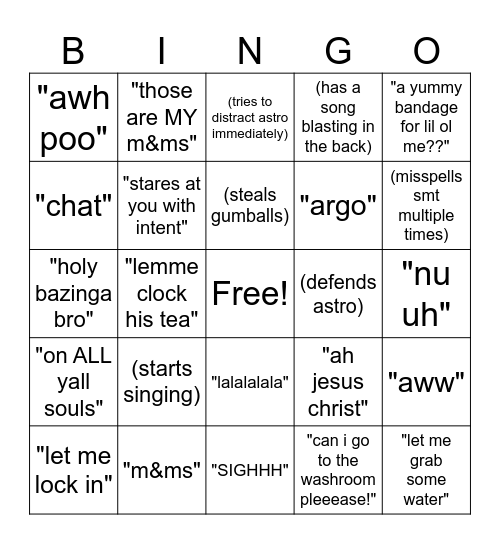 Ranger Bingo (Ettis) Bingo Card