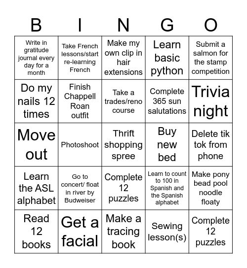 2025 Bingo! Bingo Card