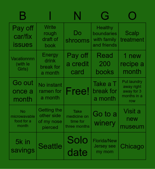 2025 BINGO Card