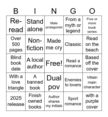 Book bingo Card