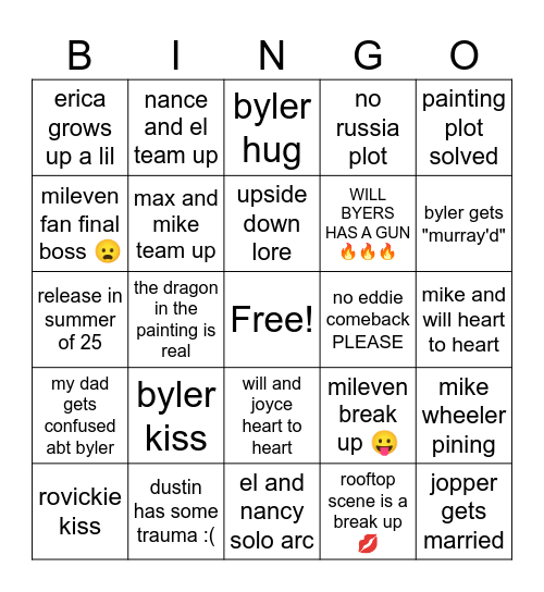 st 5 bingo board Bingo Card