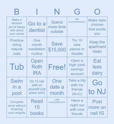 2025 Bingo Card