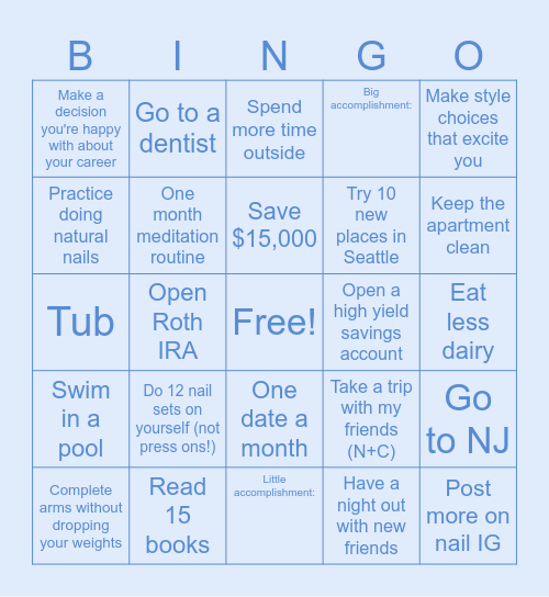2025 Bingo Card