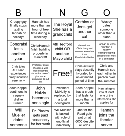 2025 Bingo Card Bingo Card