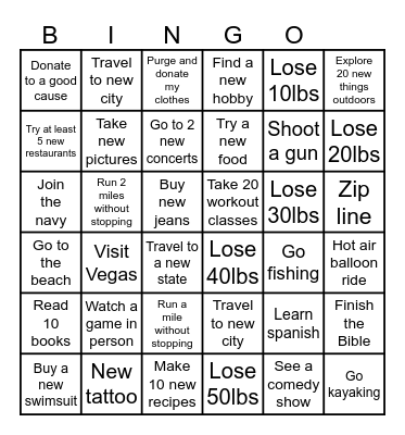 2025 Bingo Card