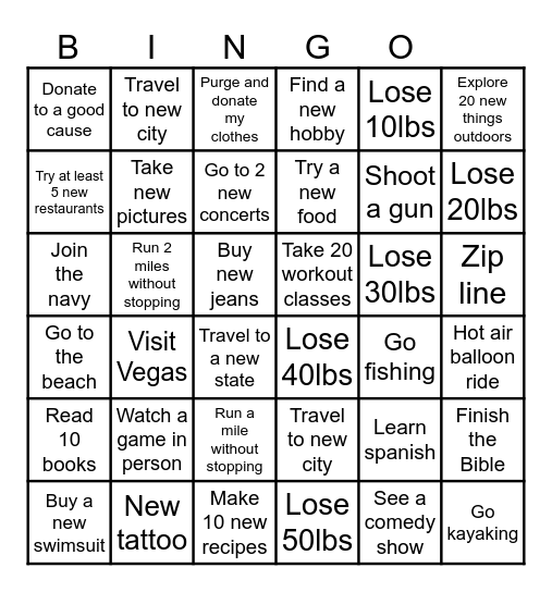 2025 Bingo Card