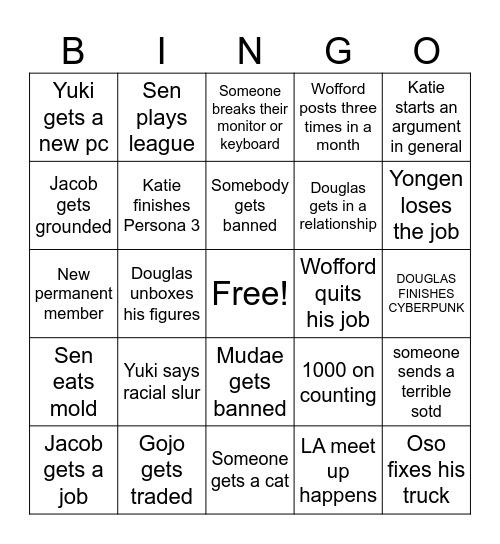 2025 Bingo Card