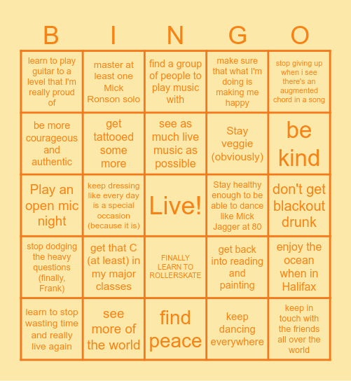 2025! Bingo Card