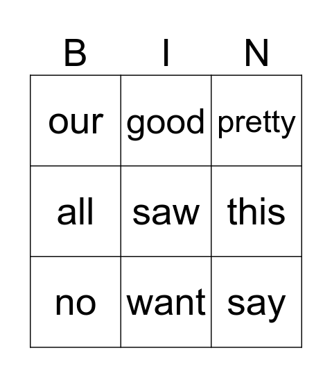 Bingo Card