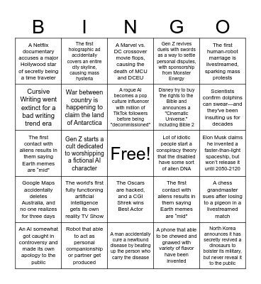 My bingo dilly ding dang Bingo Card
