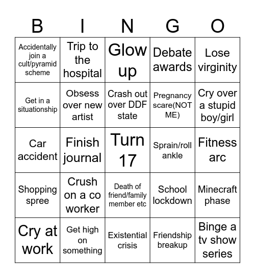 2025 Bingo Card