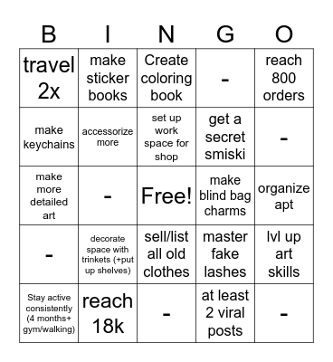 2025 Bingo Card