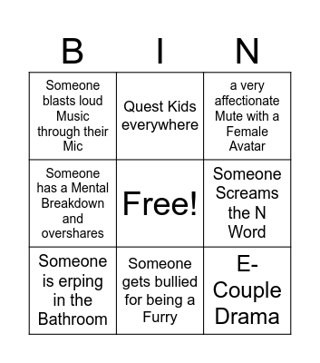 Black Cat Bingo Card