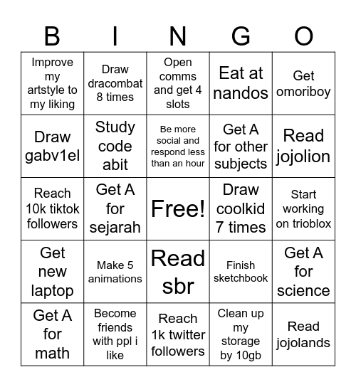 2025 bingo Card