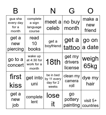 2025 BINGO Card