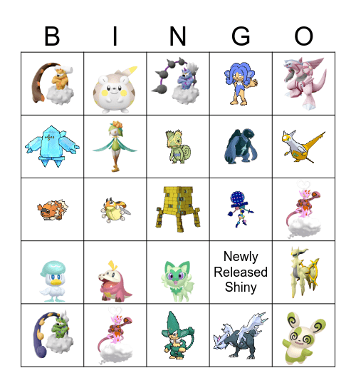 Shiny Bingo Card