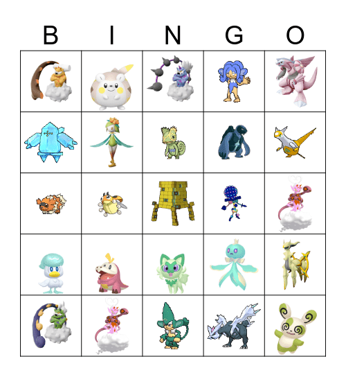 Shiny Bingo Card