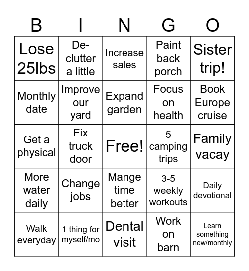 2025 - LFG! Bingo Card