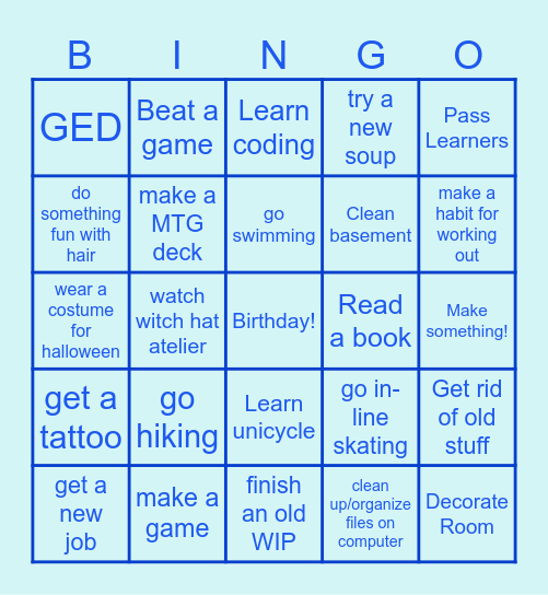 2025 Bingo Card