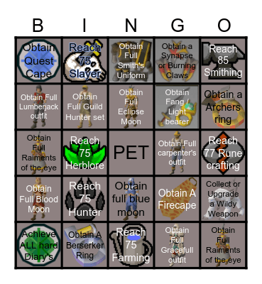 De Vetn's 2025 OSRS Bingo Card