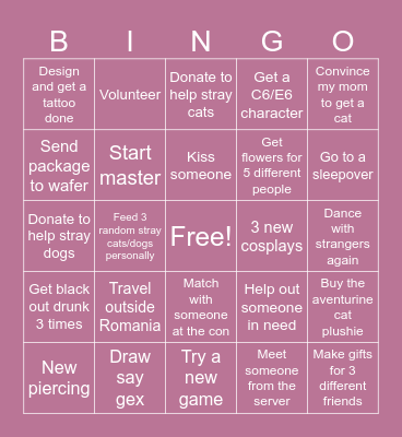 2025 Bingo Card