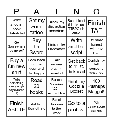 I'm Joining in Guys Bingo Card