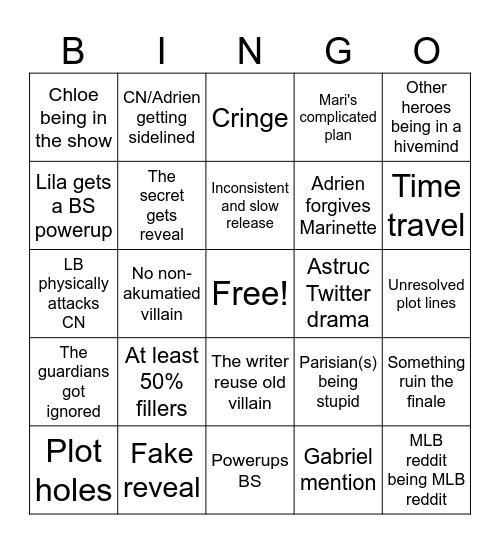 MLB Season 6 Bingo Card