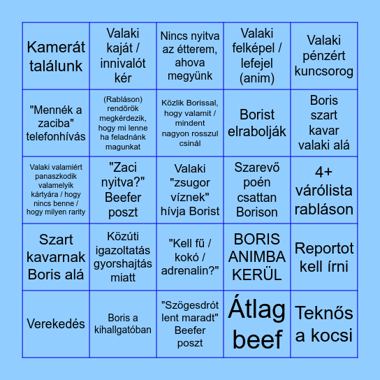 Galaxy RP BINGO (Boris edition) Bingo Card
