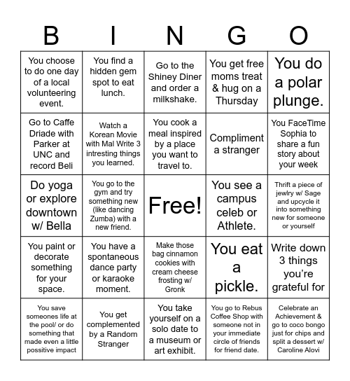 MARGOS BINGO BOARD Bingo Card