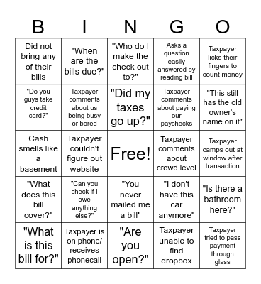Collection Month Bingo Card