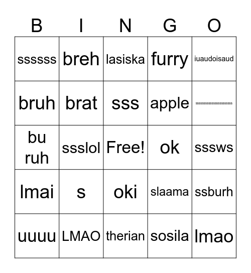 yout Bingo Card