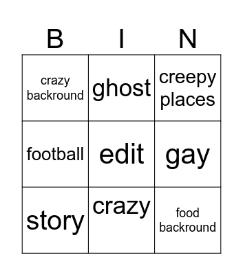 youtube shorts bingo!!! Bingo Card