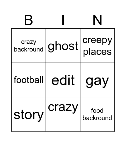 youtube shorts bingo!!! Bingo Card