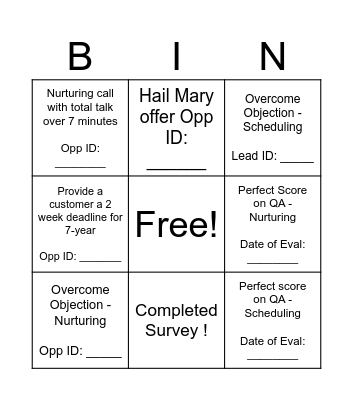 January Contest 2025 Bingo Card