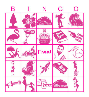 2024 Team Love Taco Sizzle Bingo Card