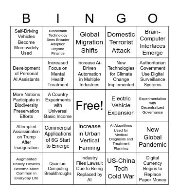 Shannon's 2025 Bingo Card Bingo Card