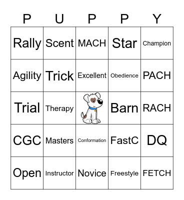 Love My Dog(s) Bingo Card