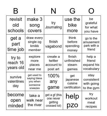 2025 bingo card Bingo Card