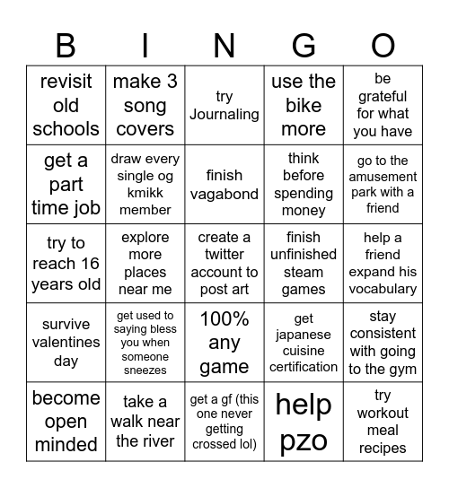 2025 bingo card Bingo Card