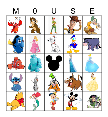 Disney Bingo Card