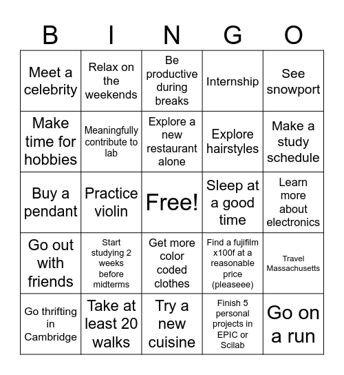 2025 Bingo Board Bingo Card