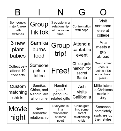 Chappeduddies 2025 Bingo!! Bingo Card