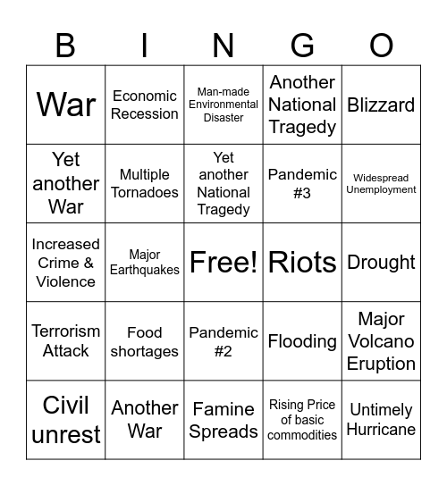 2025 Bingo Card