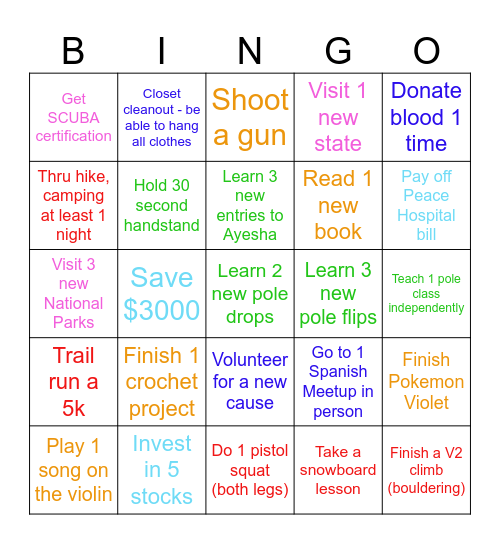 2025 Resolution BINGO! Bingo Card