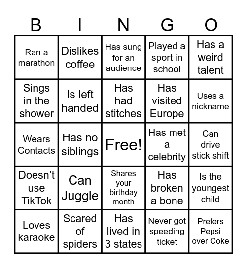 Meeting Bingo Card