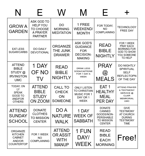 2025 Bingo Card