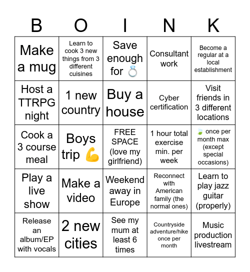 2025 Bingo Card