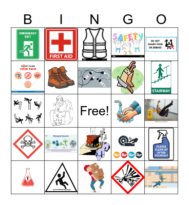 Safety Pics Bingo Card